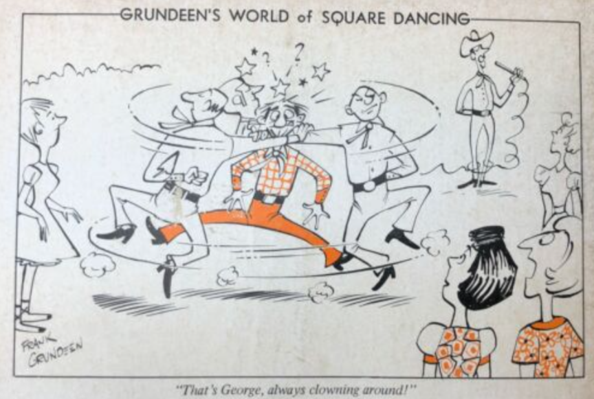 ComicHistory1's tweet photo. Frank Grundeen drew his World of Square Dancing for the Sets in Order magazine in 1960s and 70s. Best known as the second artist to draw the 'Donald Duck' newspaper comic strip after the death of Al Taliaferro in 1969. https://t.co/ycd1PhWVuE