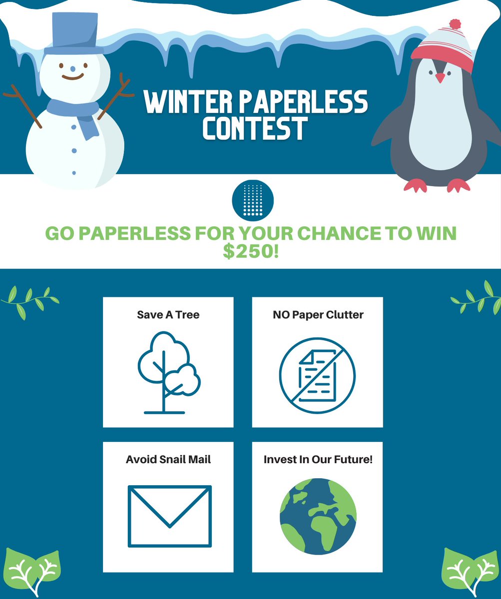 Our Paperless Billing Contest is back! 📃🚫Make sure you are enrolled in paperless billing by March 31, 2023 for your chance to win a $250 Visa gift card 💳💰 Visit swwc.com/paperless-bill… for more details 📲💻 #SuburbanWaterSystems #PaperlessBilling