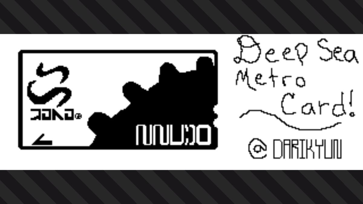 Darikyun's tweet photo. Deep Sea Metro Card Replica! <3
#スプラトゥーン2 #Splatoon2 #OctoExpansion #Splat2 #スプラト2 #NintendoSwitch https://t.co/qQeUDgkwJf