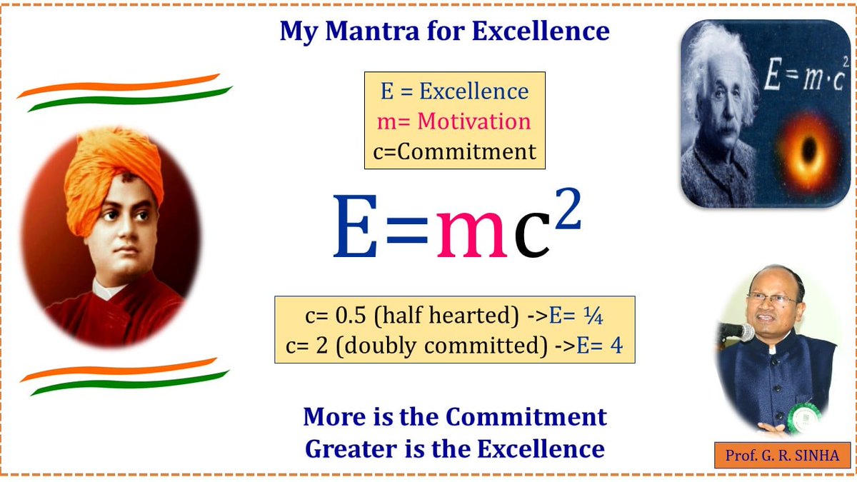 profgrsinha's tweet image. Revisiting Einstein's Equation. My Mantra towards Excellence!

#excellence #einsteinquotes #success #selfmotivation #selfmotivated