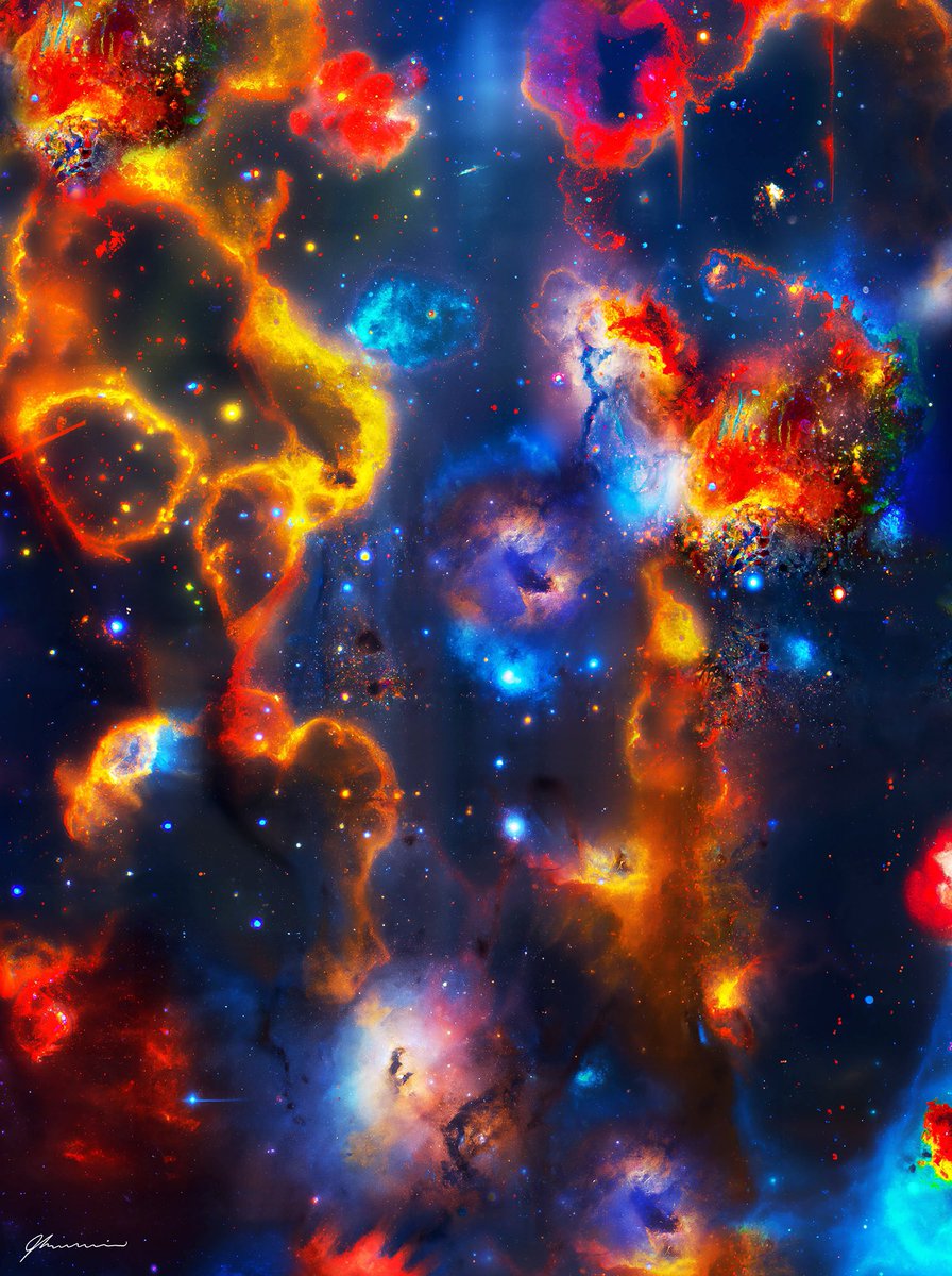 Nebula N°5 

Many layers created by Ai and hand composited in photoshop 🪄 
#AIart #NFTartwork #NFTartist #ai