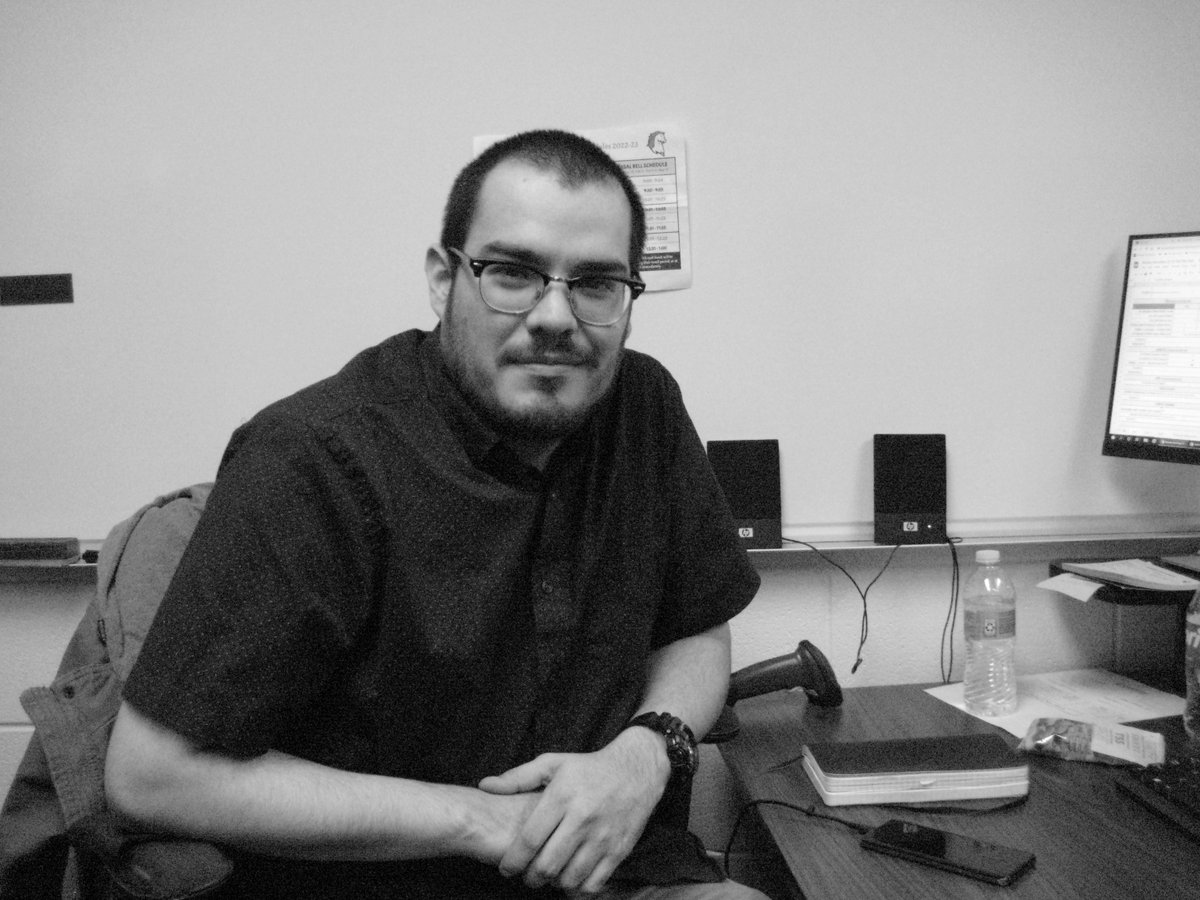marvinajimenez's tweet photo. From maintaining 1:1 student/staff devices to entire school audits and everything in between Roman does a super job keeping Brandeis Technology up and running! Thank you for doing a great job. Go Broncos! @NISDTechTD @CanonUSAimaging #retrodigitalcamera @NISDBrandeis https://t.co/xjyoCRUgNs