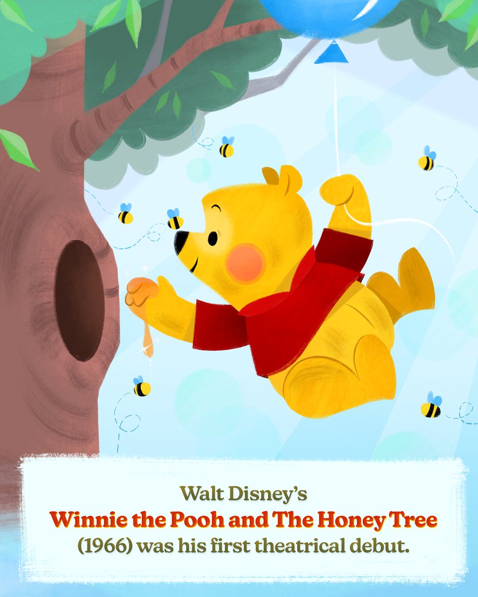 Disney's tweet photo. Pass the hunny! 🍯 In honor of #WinnieThePoohDay, check out some of the history you may not know about the silly old bear himself! https://t.co/UGaZydH6DR