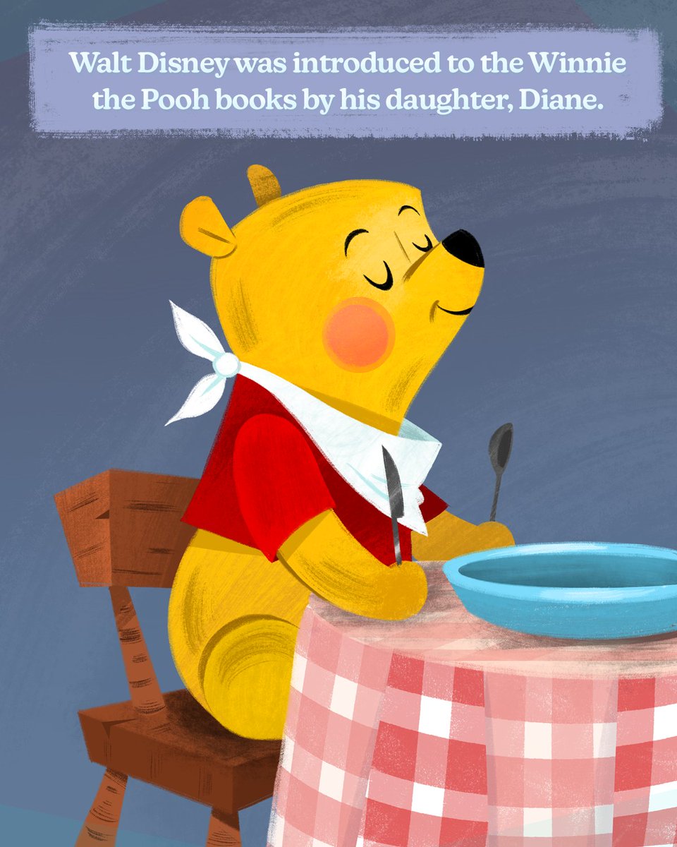 Disney's tweet photo. Pass the hunny! 🍯 In honor of #WinnieThePoohDay, check out some of the history you may not know about the silly old bear himself! https://t.co/UGaZydH6DR