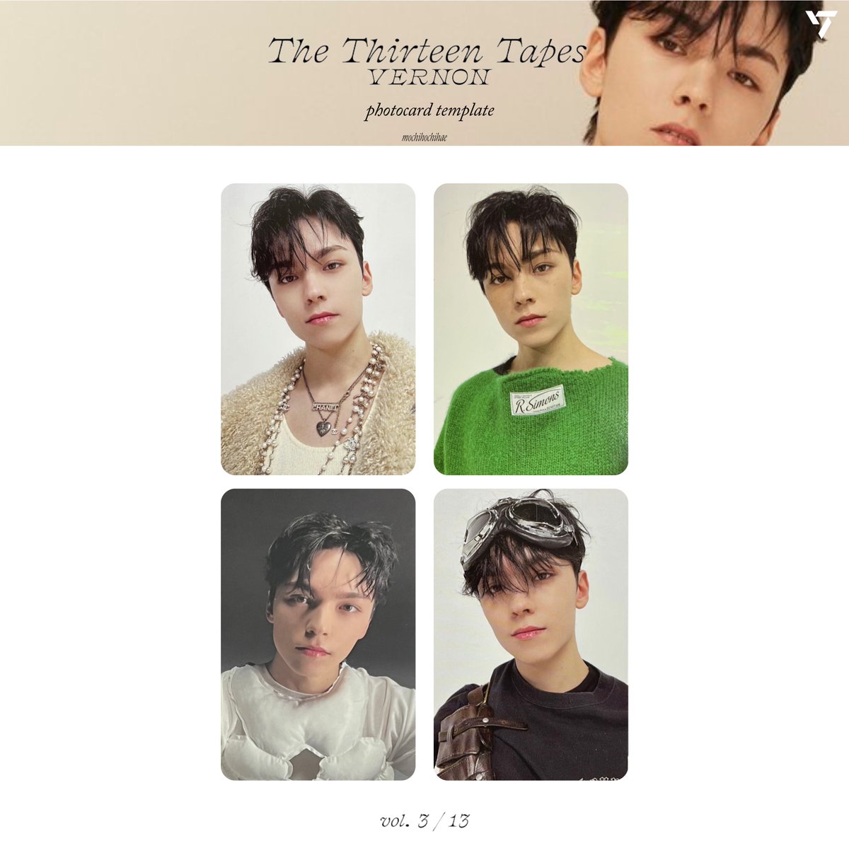 the thirteen tapes vol. 3 / 13 – vernon photocard template #vernon