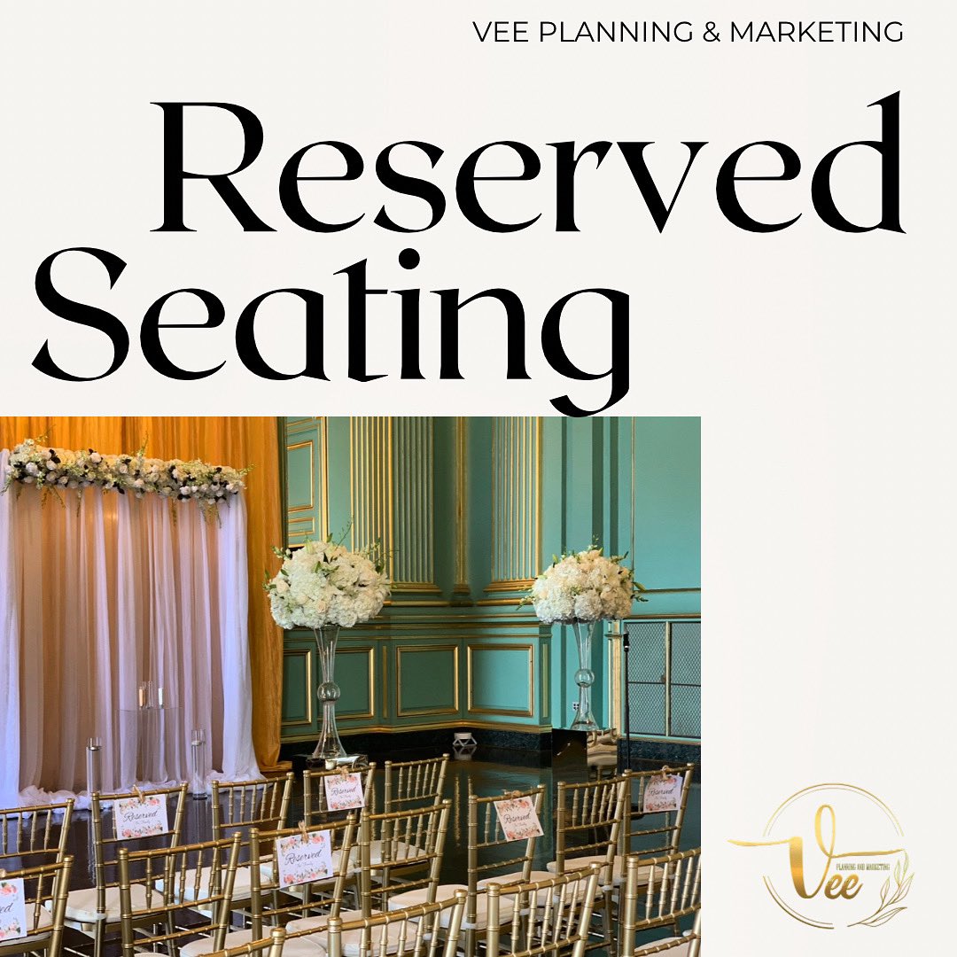 VeePlanning's tweet photo. #reservedseating for your #wedding
*
*
#event #eventplanner #weddingplanner #eventplanning #eventdesign #corporateevents #eventmanagement #eventcoordinator #floraldesign #photography #videography #catering #entertainment #eventproduction #eventlighting #eventrentals #tradeshow https://t.co/WIYVJA7mCv
