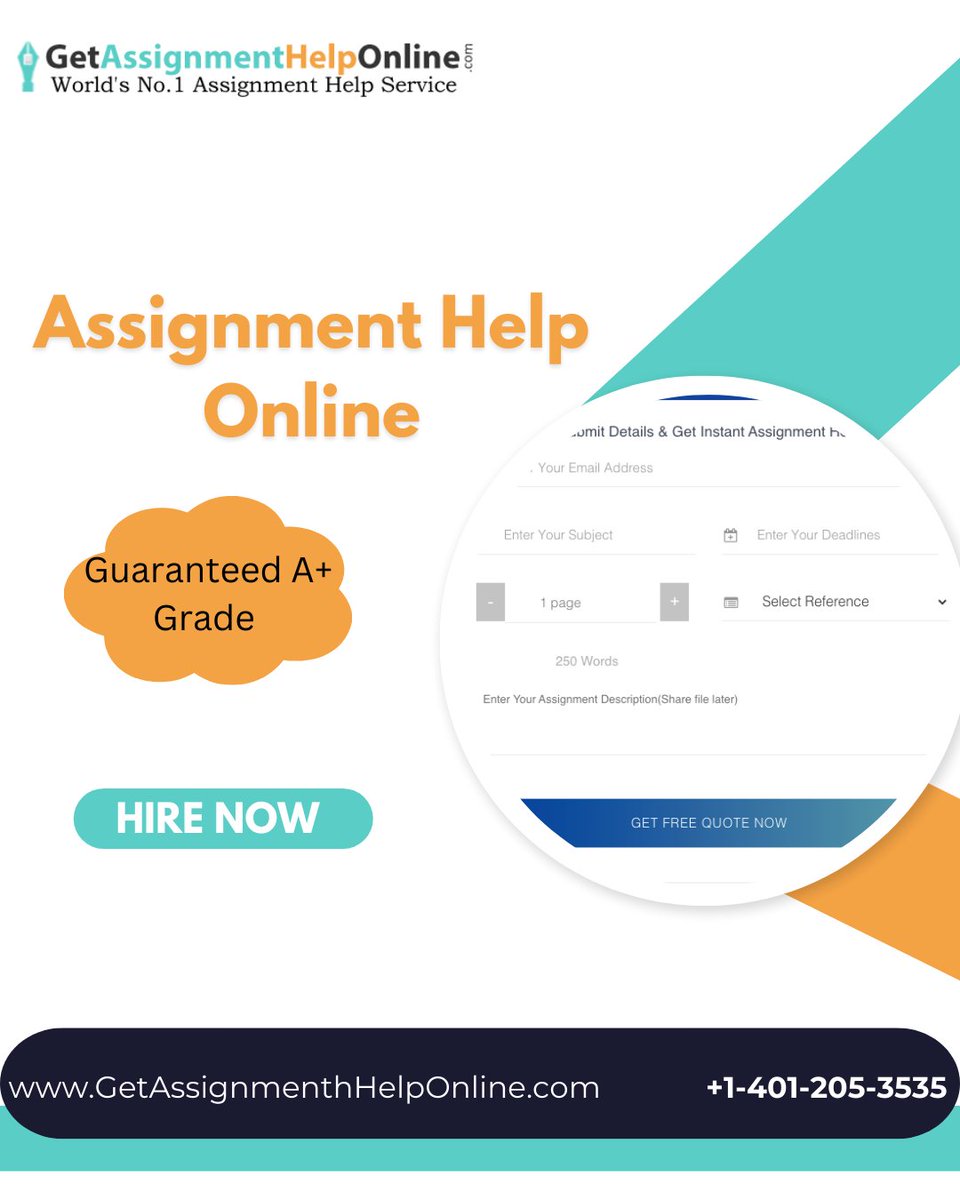 GetAssignmentHO's tweet photo. Get Assignment Help Online | 50% Off
Hire our expert &amp; secure A+ Grade else money back
Visit us:
https://t.co/7boMBSilzo
Whatsapp: +1-401-205-3535
#assignment #assignmenthelp  #assignmenthelp #onlineassignmenthelp #assignmenthelponline #getassignmenthelp #getassignmenthelponline https://t.co/InPmiFjWVF