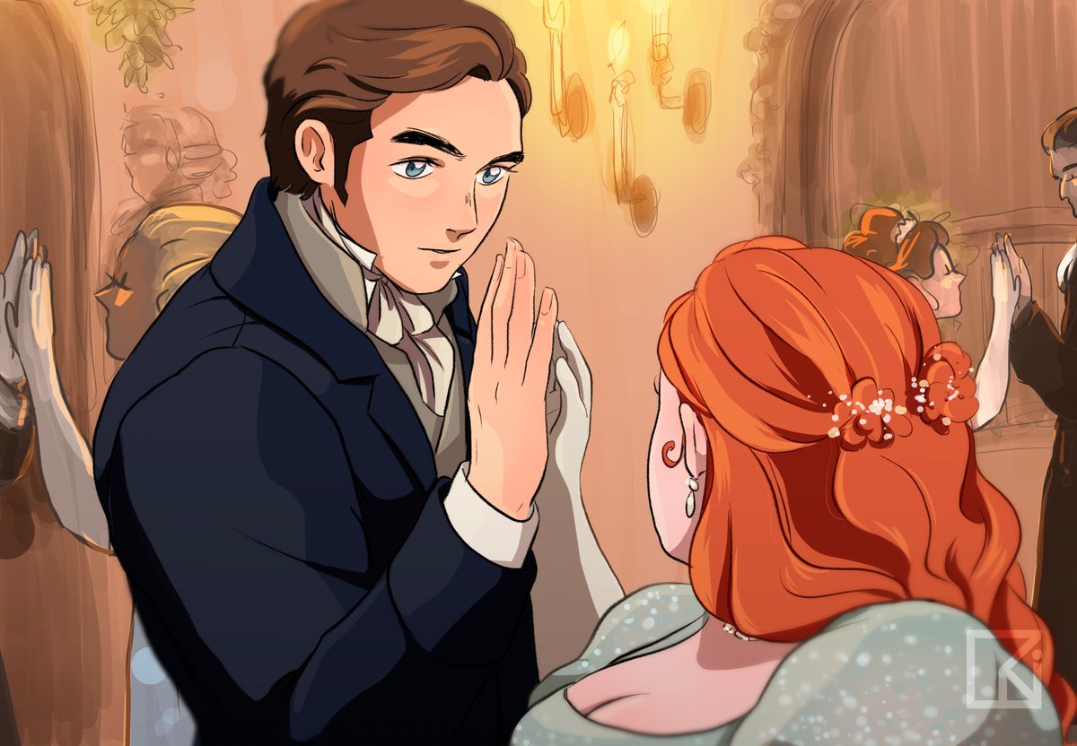 Nana_Banana_art's tweet photo. Hola, no creo regresar del todo, pero no puedo dejar pasar lo divinos que se ven Luke y Nic en la entrevista.
Imaginé una escena de baile como la S1 y S2 con esa tensión a flor de piel para Polin 💛 gracias por el amor de siempre 🥹🥹 
 #polin #bridgertons3 https://t.co/ELNGIB0wVU