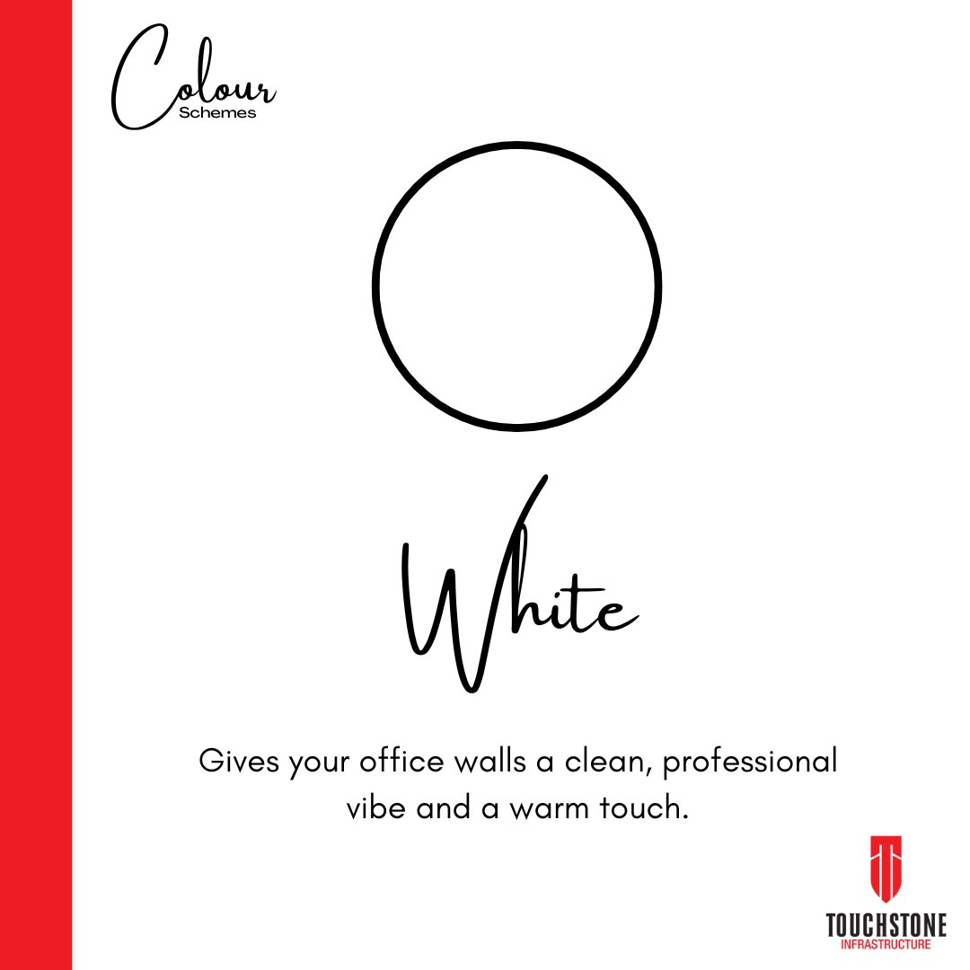 touchstoneinfra's tweet image. ⭐Colour Schemes⭐
&quot;White&quot; - Gives your office walls a clean, professional vibe and a warm touch.

#yellow #colourscheme #colourschemes #colorschemes #officecolor  #officedesigns #officedesigner #officedesigntrends #OfficeDesignTrends  #touchstoneinfrastructure