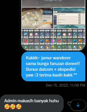 morphuta's tweet photo. [ 390 ]
Up Xiangling 50-90 

[ 391 ]
Joki Daicom 

[ 392 ]
Rawat Akun Seminggu Lengkap

[ 393 ]
Joki Local Specialty Wanderer &amp; Faruzan https://t.co/30DyGO9som