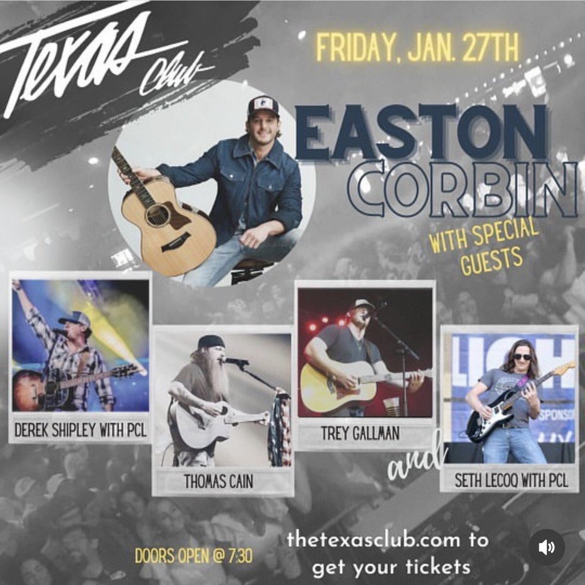 EC_Everything's tweet photo. Louisiana fans,get your 🎟️ now! 📸 courtesy Thomas Caine Music on Insta. #batonrougelouisiana #texasclub #countrymusic #eastoncorbin -Michelle https://t.co/Vwdz3IevI7