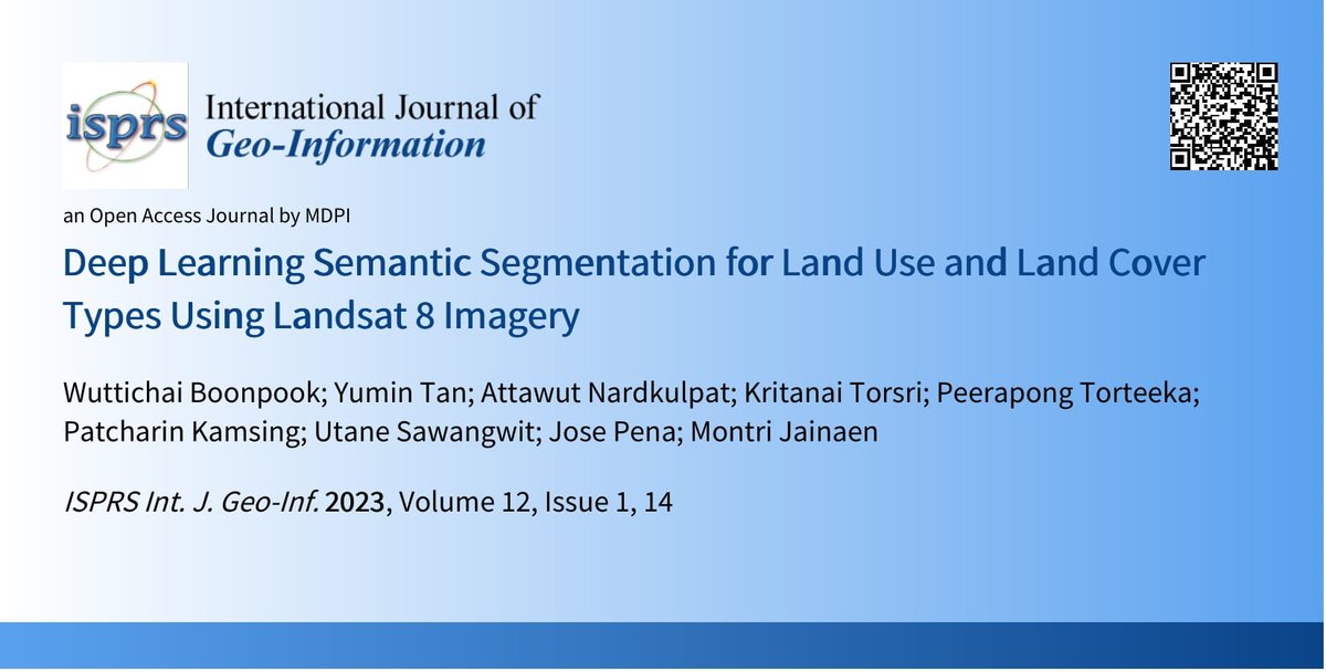 attawutnp's tweet image. Deep Learning Semantic Segmentation for Land Use and Land Cover Types Using Landsat 8 Imagery mdpi.com/2056634 #mdpiijgi via @ISPRS_IJGI
