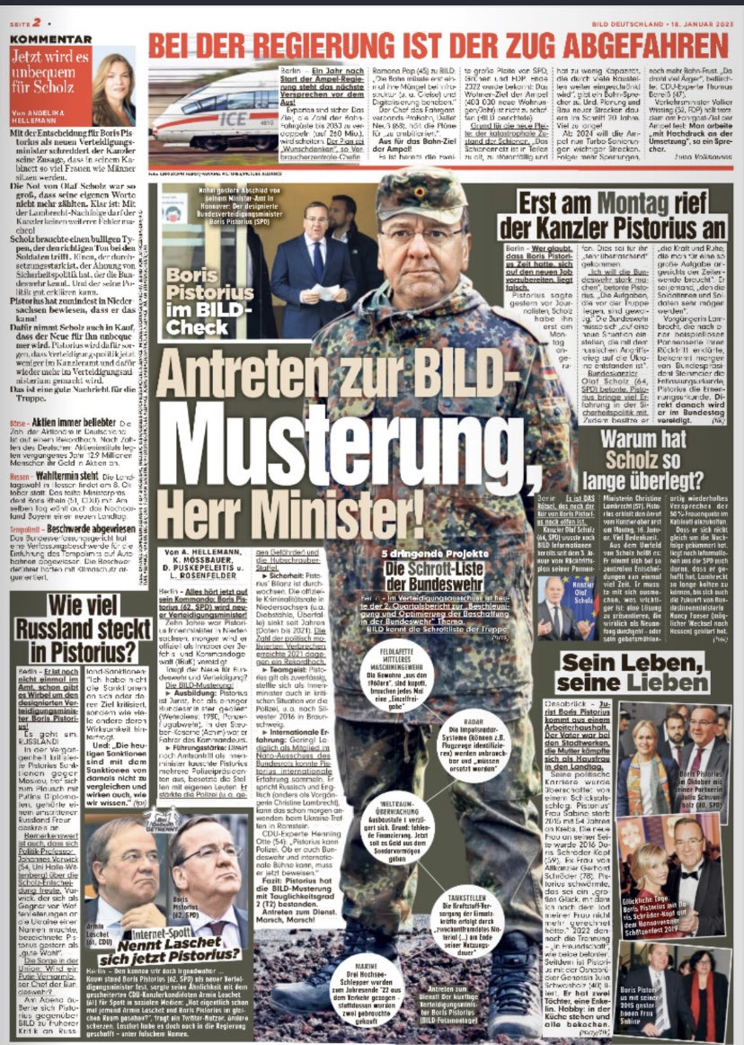 Antreten zur Musterung, Herr Minister!
Heute ⁦<a href="/BILD/">BILD</a>⁩ #Pistorius