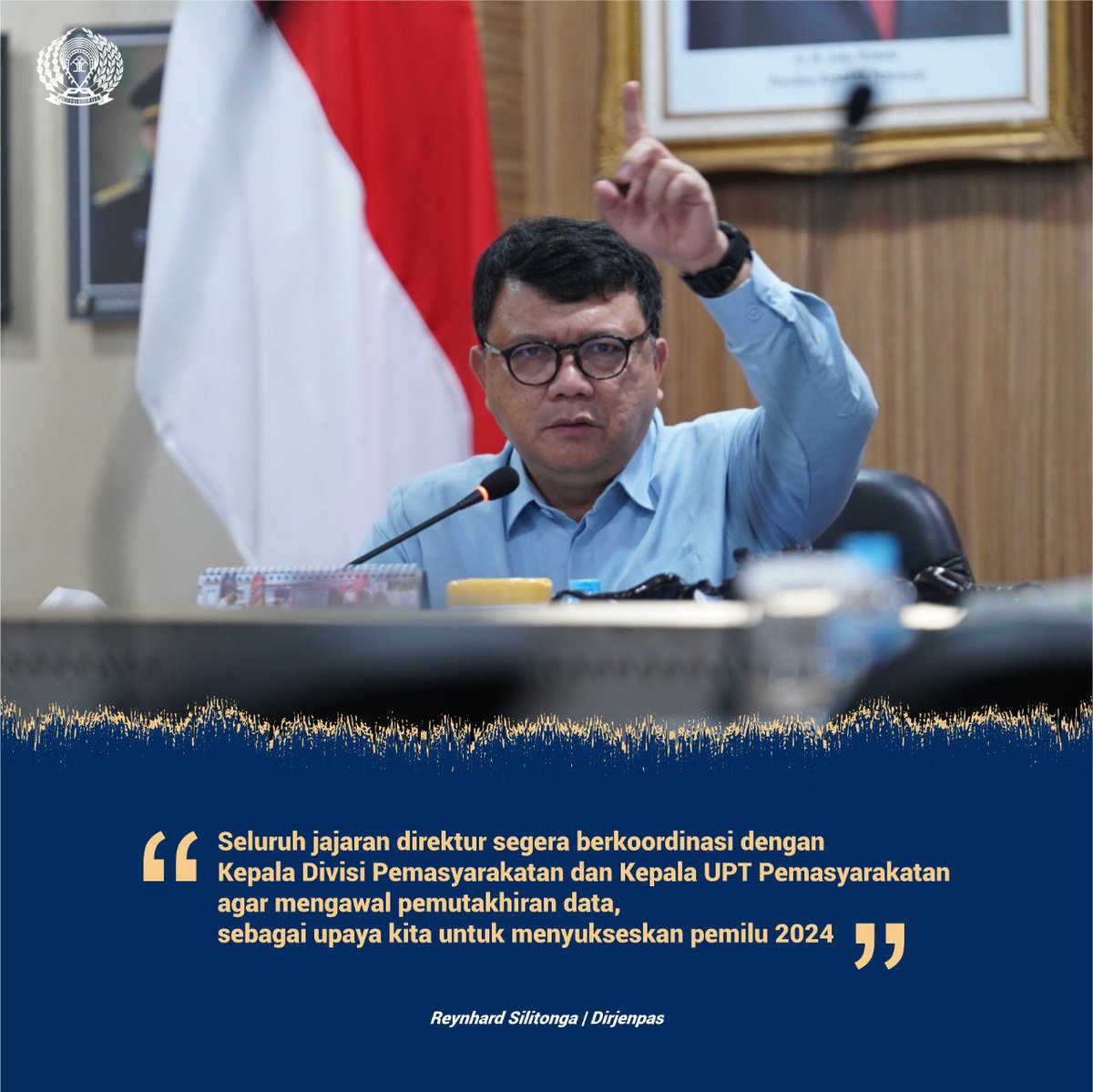 DITJEN_PAS's tweet photo. Sahabat Pemasyarakatan,
Pemasyarakatan jg menyukseskan Pemilu 2024. Total 90% dr jmlh pemilih tahanan & napi sdh sesuai dgn data.
Ini mrpkn implementasi Pasal 10 UU Pemasyarakatan No. 22 Thn 2022 ttg Pemasyarakatan. (O2)
#Pemasyarakatan
#Ditjenpas
#Kumhampasti
#Infopas https://t.co/dLTOKYwnbn