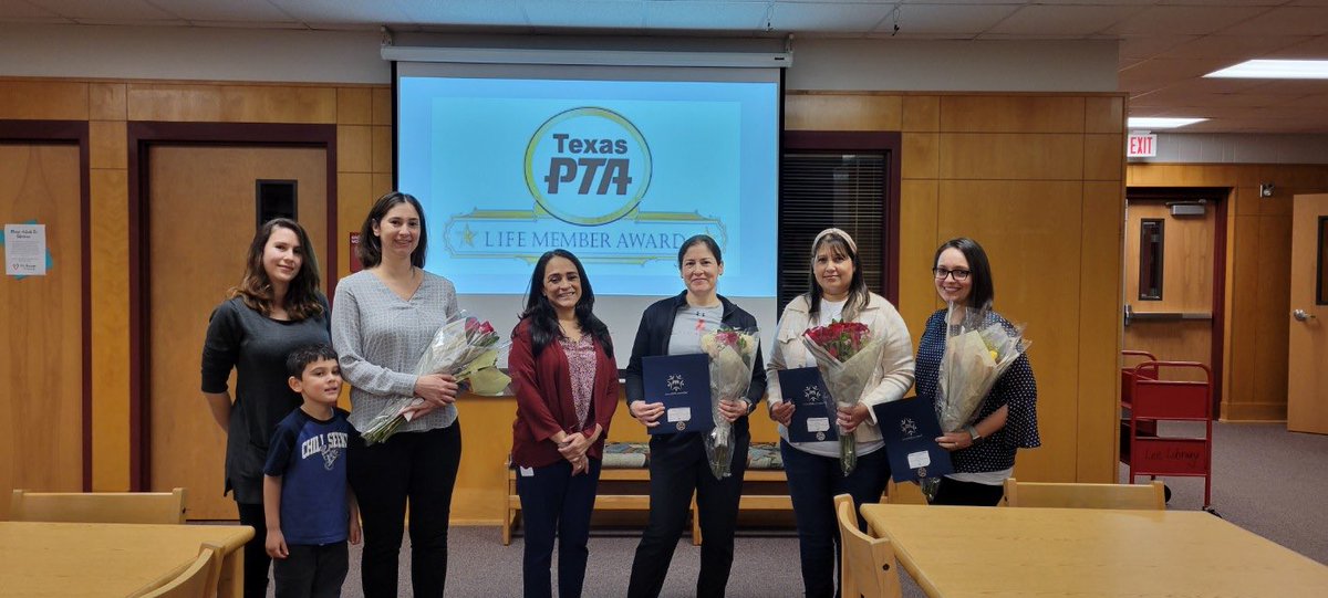 LEE PTSA would like to congratulate all 5 of the recipients of this years Lifetime Membership Award. Stacy Brooks, Cynthia Crowe, Marie Garza, Sabrina Kelley and Mario Prado.