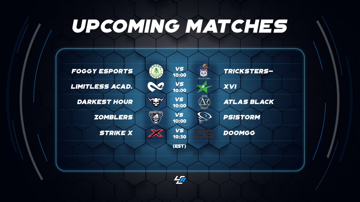 LCABroadcasting's tweet photo. Tonight's late matches covered by LCA! 🚨

⚔️ @Zomblers vs #PSISTORM
🎙️ @LordPunkd 

⚔️ @StrikeXGG vs #DoomGG
🎙️ @Kamaka_18 

Streams linked in the replies below! ⬇️ https://t.co/EvosvLvZ03