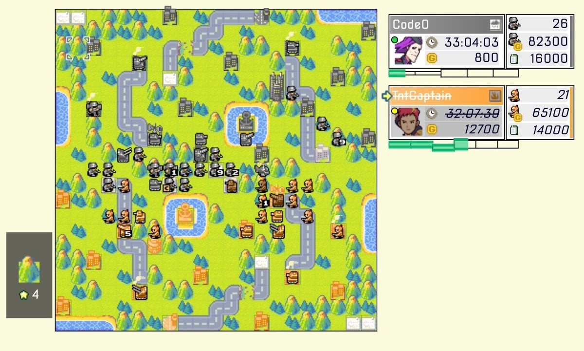 CodeOYEEHAW's tweet image. An early day 12 resignation. 
Had a really strong opening against this player after watching a few of their past games on this map. They would rush the left contested property. I built a day 3 recon to counter it and had between 1-3k income lead for the rest of the game.