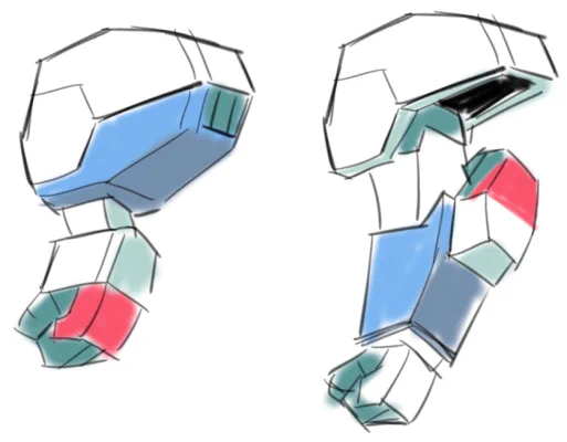 SDリアル変形ガンダム、グラヴィオンみてなるほどな～って思ったものでラクガキ。 