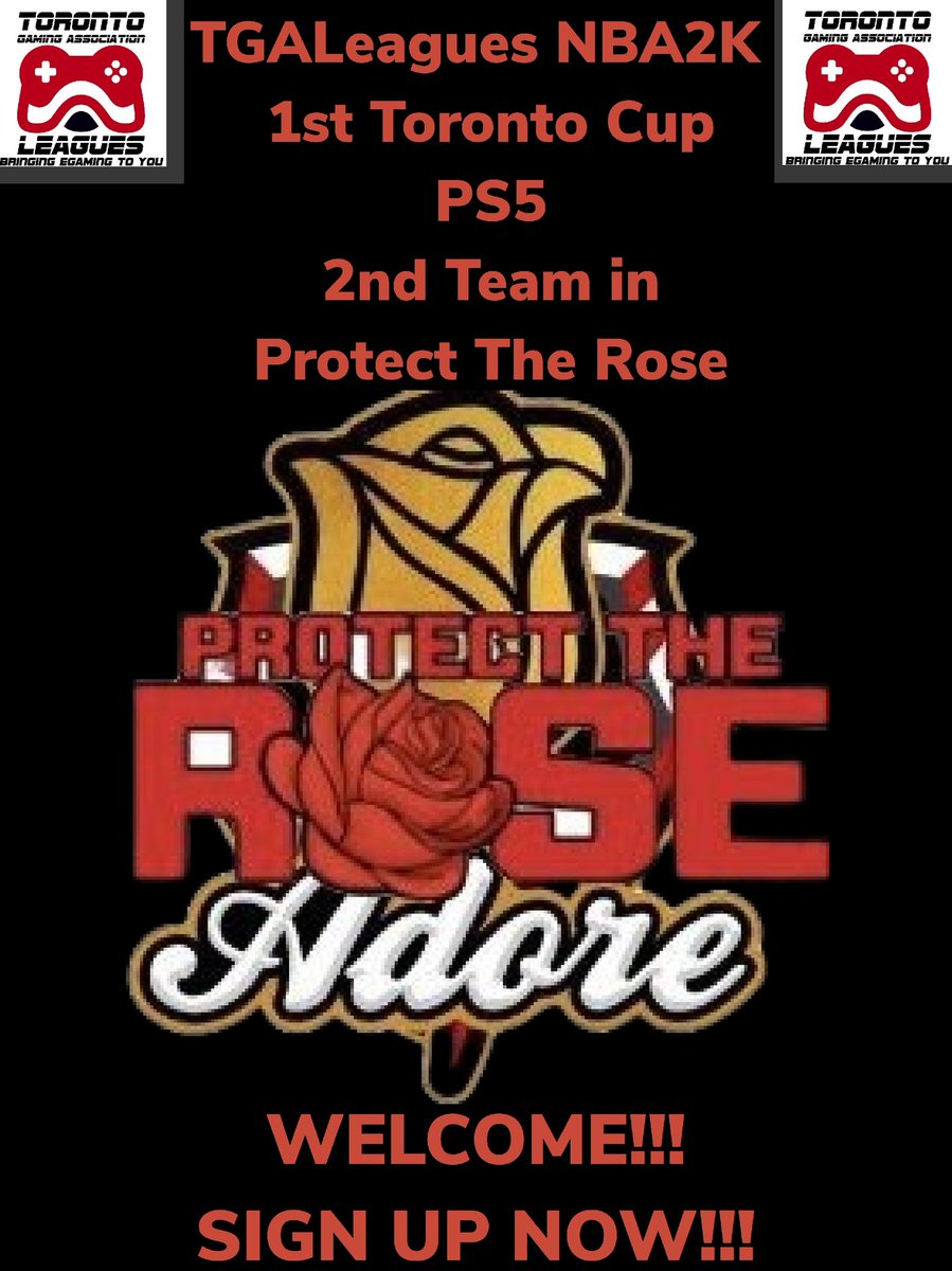LeaguesTga's tweet photo. TGALeagues NBA2K 1st Toronto Cup PS5 2nd Team in Protect The Rose WELCOME!!! WHOSE NEXT? SIGN UP NOW!!! 14 SPOTS LEFT!!! #TGALeagues #NBA2K #TORONTOCUP #5V5PROAM @LeaguesTGA @ProtectTheRose_ https://t.co/NH1ENiLDu7