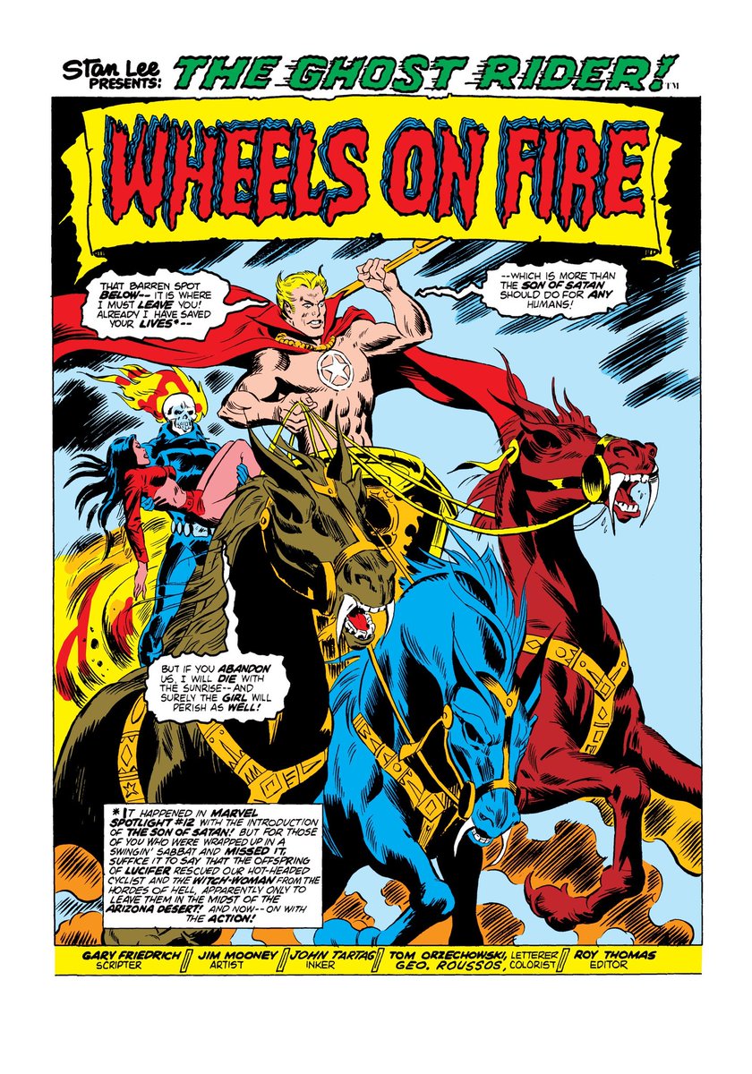 manuelabennet's tweet photo. Jim Mooney & John Tartaglione, Ghost Rider #3, 1973.🔥💀🔥
⬇️1/2
#JimMooney #JohnTartaglione #GhostRider #DaimonHellstrom #marvelcomics https://t.co/HlpmHtOmVn