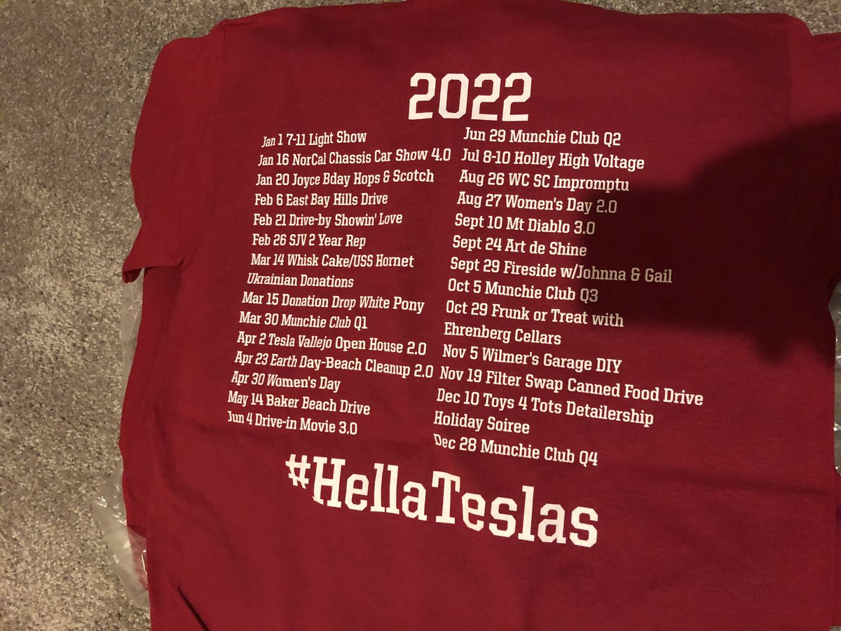 TeslaChillMode's tweet image. The swag is strong with @TeslaOwnersEBay #HellaTeslas