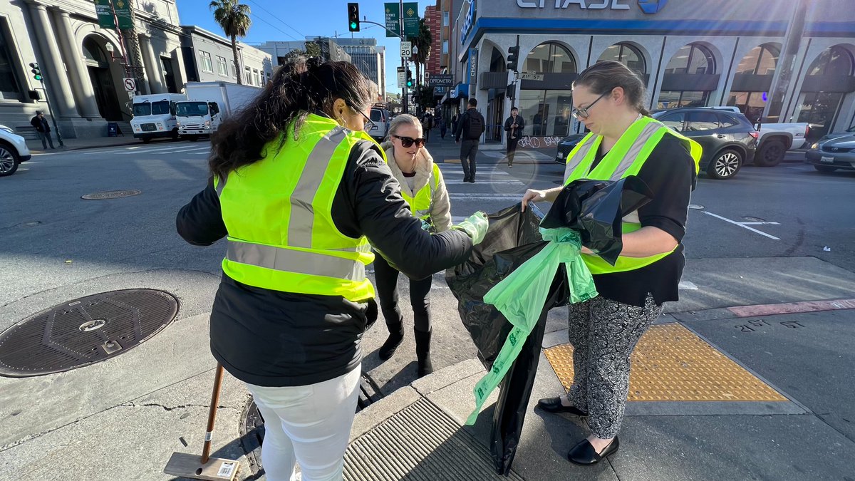 SherwoodEng's tweet photo. Our SF office signed up with @SFWater to #AdoptADrain, a new volunteer-led program for locals to monitor drainage inlets and clear debris prior to rain events. We adopted 4 drains named Sher Would, Sher Could, Sher Should, and Sher Does Drain – our staff are local #DrainHeros! https://t.co/MK38lZ7Vxr