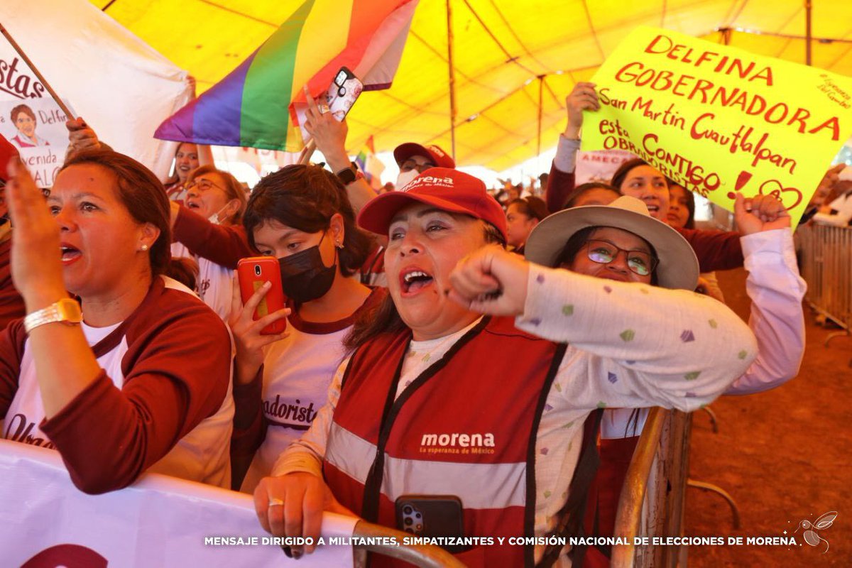 delfinagomeza's tweet photo. No hay palabras para todo el amor que mujeres militantes y simpatizantes tienen por nuestro movimiento. Hoy tuve el honor de reencontrarme con #MujeresDelfinidas en #Chalco y les digo #LaEsperanzaDelCambio se va a materializar. https://t.co/C1tq5HTtlz