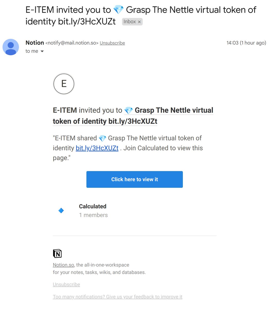 Scammers are getting more crafty, just received an email from notion.so

Fully verified domain, legitimate email

It was an invite to a project, containing a link

It to a scam website asking for wallet connect

If your email was in Twitter data breach keep👀out