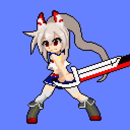 たまにはドッターとして成長している部分もお見せしなくてわ。液タブも使用するようになってからドットの打ち方も色々と更新された感。後、使ってるツールも変えた。←before(2020くらい?) after(2023)→#アズールレーン #綾波 #ドット絵 #pixelart 
