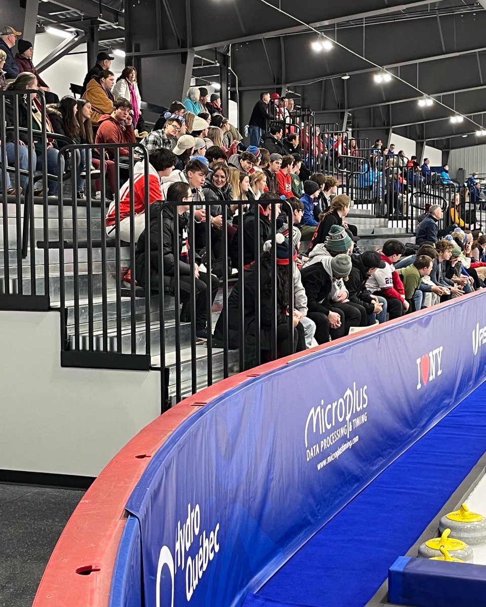 saranaclakehs's tweet photo. Our students got a chance to watch some curling and experience the World University Games at the @SLCivicCenter The SLCC looks amazing and the curling was awesome too. Go USA! @LakePlacid2023 #universitygames2023 #redstormpride #gobigred https://t.co/8gGXhkLoWg