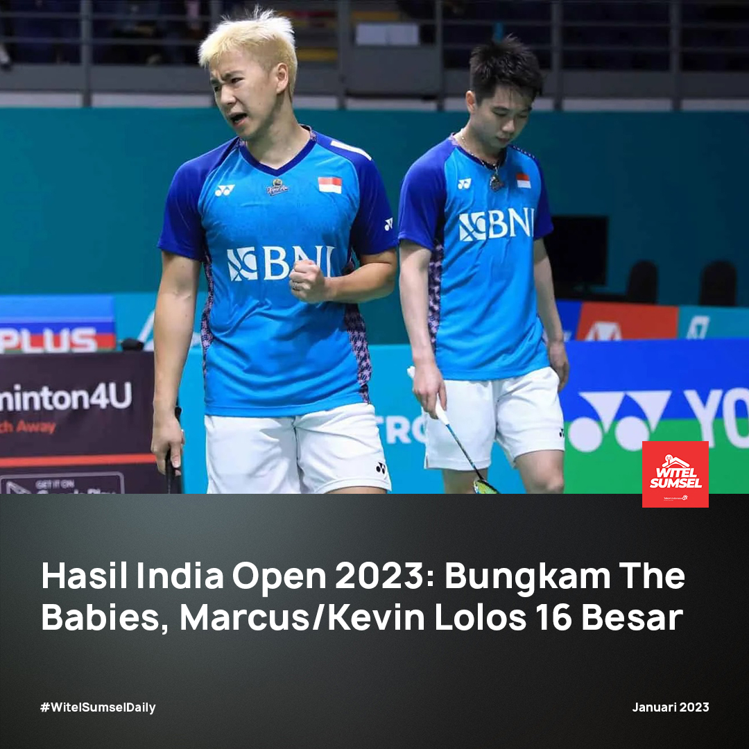 witelsumsel's tweet photo. Marcus/Kevin lolos ke babak kedua setelah mengalahkan junior mereka, Leo Rolly Carnando/Daniel Marthin, pada Selasa (17/1/2023) malam WIB.
Tetap semangat Leo/Daniel! 👏👏
#IndiHome #WitelSumsel #IndiaOpen2023 #MarcusKevin https://t.co/JNl62rS0eH