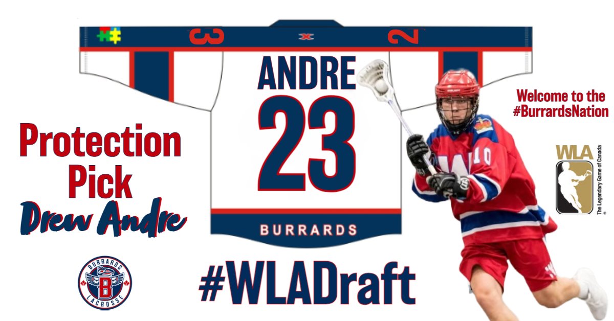 Burrardslax's tweet photo. The Maple Ridge Burrards are very excited to welcome Drew Andre back to the Burrards Family! We cannot wait to get Drew back on the floor in a Burrards Jersey! He will be a great addition to our group! Let's go! #BurrardsFamily https://t.co/3sByFIbfjz