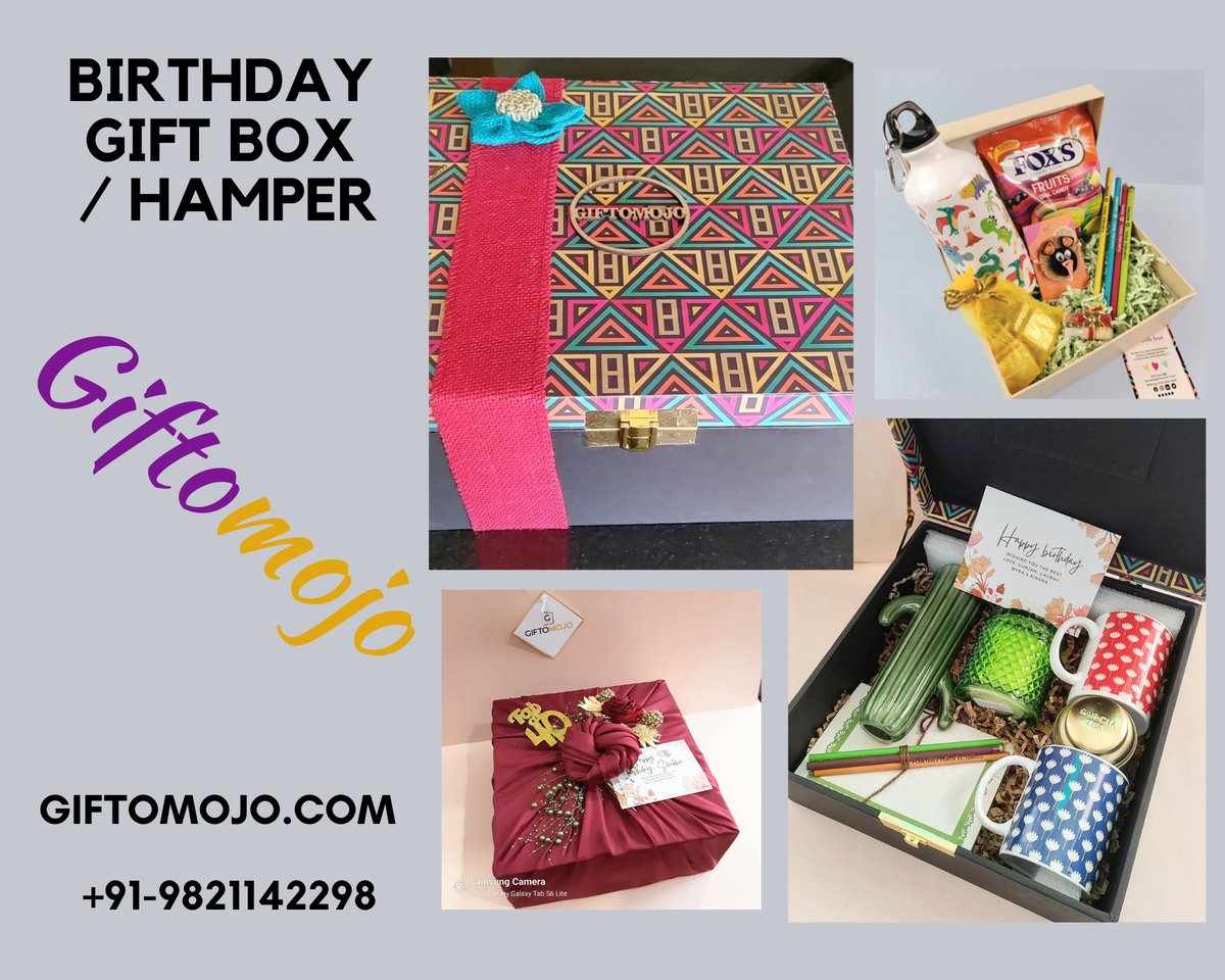 Birthday Gift Box 🎁!  Pick out a special birthday gift hamper from #Giftomojo gifts online supplier in India. Curated happy birthday gift boxes: Customized Gift Box 
#birthdaygifting #birthdaybox #sustainablegifting #gifting🎁 #India #Gurgaon #Noida #NewDelhi #NCR #SouthDelhi