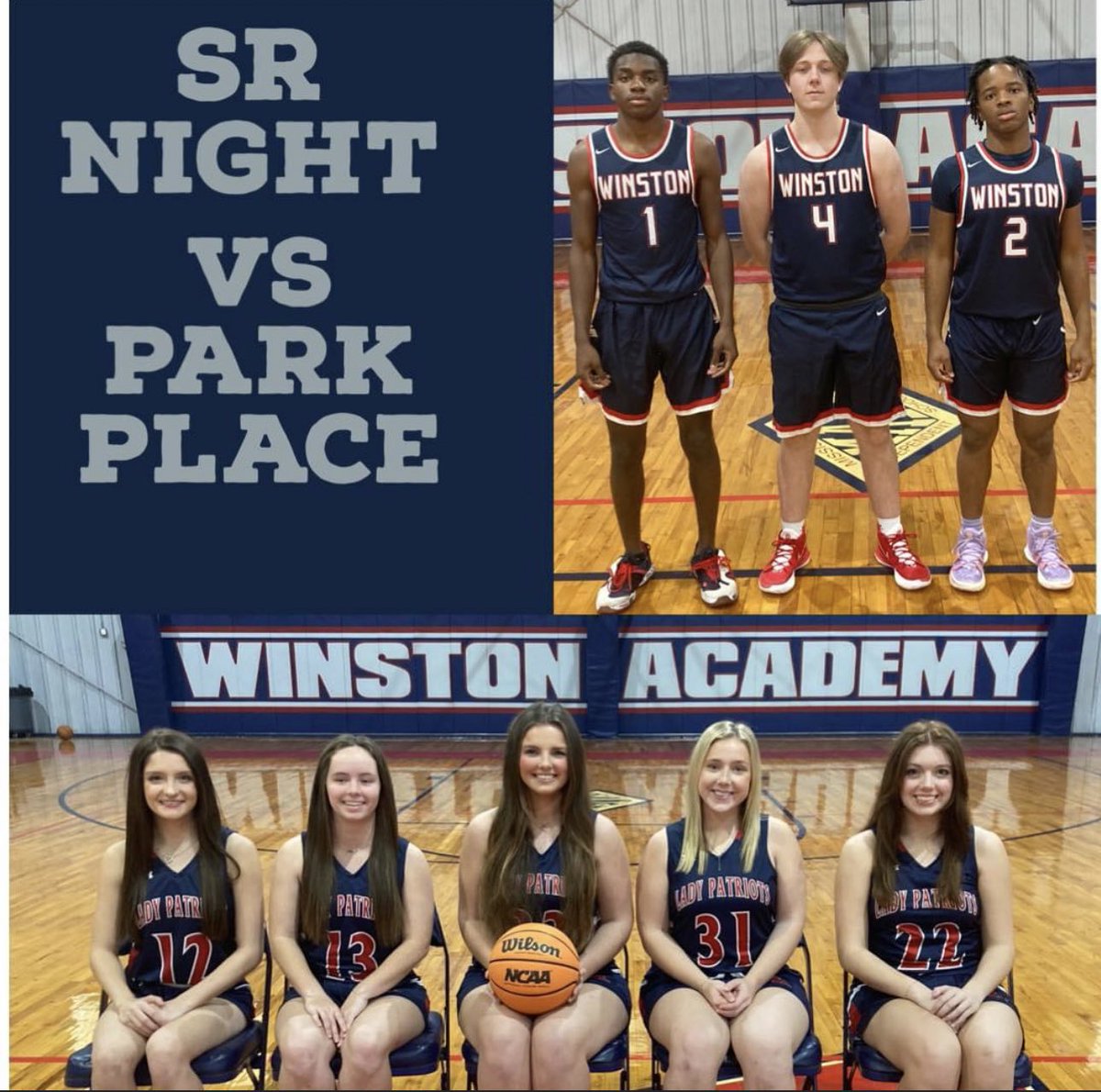 🏀Great night of Basketball on SENIOR NIGHT! Our Varsity Girls and Varsity Boys played great and came away with victories over the Crusaders of PPCA! #LetsGoPatriots #WABasketball #SeniorNight