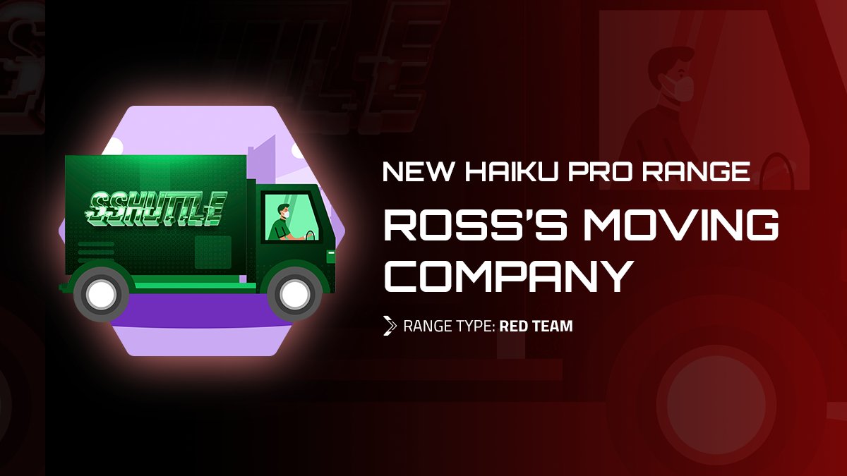 HaikuInc_'s tweet photo. ๐ We're still on a roll with our new #haikupro range releases, and this week is a #redteam challenge called ROSS'S MOVING COMPANY.
This is the SIXTH new range for Haiku Pro. Which has been your favorite? Let us know! ๐
Play all six new ranges now at https://t.co/7c3EaScMvF. https://t.co/h4S8HwdxkI