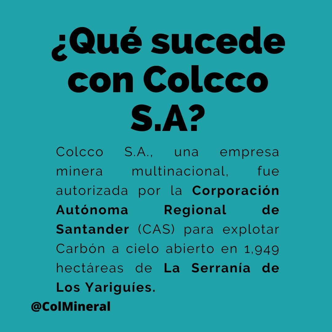 ColMineral's tweet photo. 📚👀 En breve de qué se trata la manifestación #ColccoNoVa en la Provincia Yariguies. 
(1/3)
#ColMineral #ColccoNoVa https://t.co/PxW3GOvsye