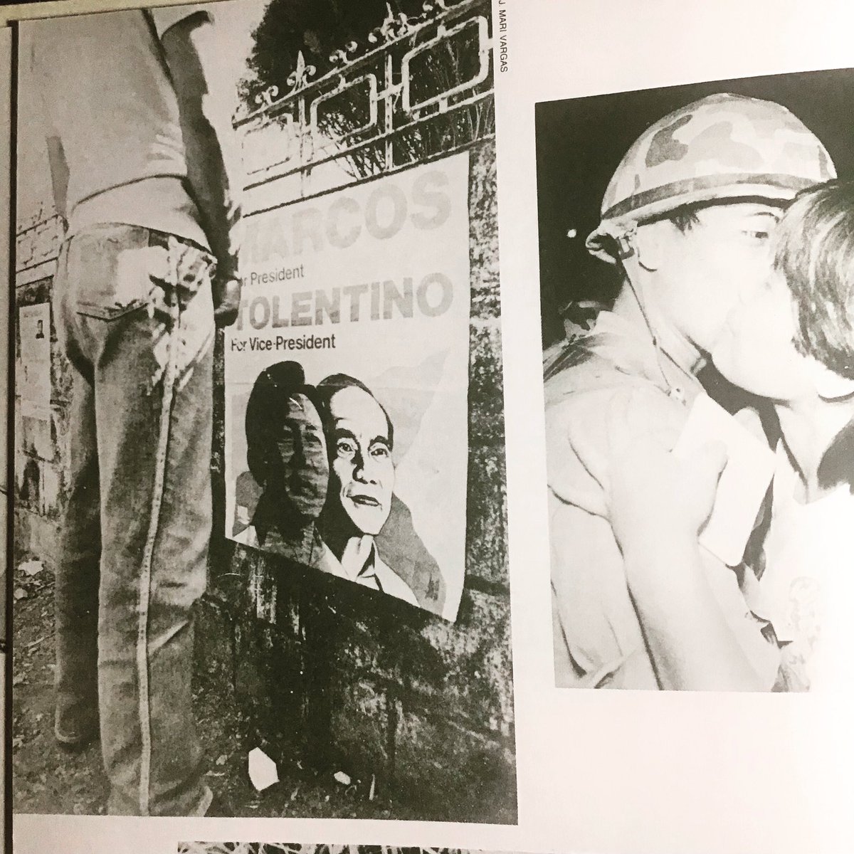 ProjectGunitaPH's tweet photo. #Snap86 | Snapshots from the 1986 snap elections, campaign, and fraud

A man pisses off a wall plastered with a Marcos-Tolentino campaign poster in a show of disgust against the 20-year Marcos dictatorship in this 1986 photo.

#FromTheArchives
#DefendHistoricalTruth
#NeverForget https://t.co/aL2HiI6My3