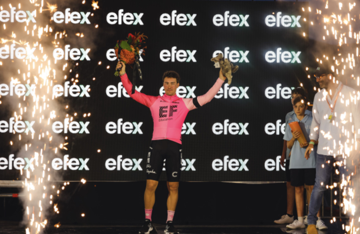 efex_IT's tweet photo. What a night at the efex Prologue! The rain certainly added some excitement. Congratulations to Alberto Bettiol on a fantastic win!
#OfficialTechnologyPartner #SantosTourDownUnder #TourDownUnder #efexPrologue https://t.co/rZJIypkPXz