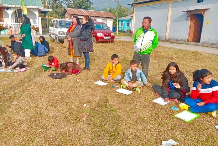 manitrustindia's tweet photo. Glimpses Drawing Competition organised by @manitrustindia and @evan_foundation in technical collaboration with @fao supported by Oracle Volunteering’s “Wish Tree” on 30th December, 2022 at Ambotia Tea Estate in Kurseong.
#latepost https://t.co/74PvJEwtFy