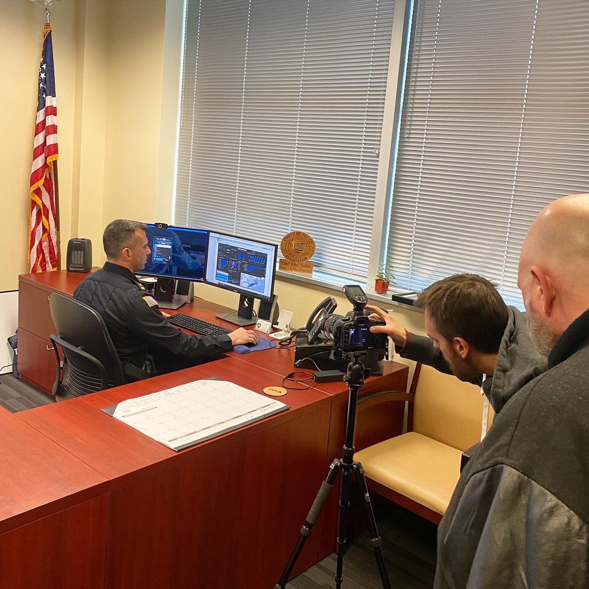 idealabmktg's tweet photo. Behind the scenes peek at our photo shoot for @prophoenixcorp on location at @AtlanticCityPD and @officialACFD. Many thanks to all who protect and serve! 🚨🇺🇸

🎬: @Jay_Winkler 
📸: @maxwellreil 

#brandingagency
#digitaladvertising
#jerseystrong
#lawenforcement
#photoshoot https://t.co/95J6rKgtxm