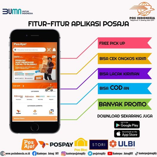 PosindSppyogya's tweet photo. Makin mudah kirim paketan gak pake ribet, pakai #PosAja ..
#olshop #onlineshop #kirimpaket #pakpos #PosAjaPalingPas #PosAjaPilihanKu #TermurahTerluasTercepat #PosAjaWujudkankeceriaan #PosAjaDropPoint #PosAjaPalingPas #PosAjaAgen #PosajaTercepat #sahabatpos #jateng #diy https://t.co/42dcRnkaJz