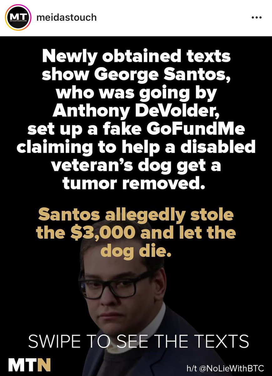 CanAmPolitics1's tweet photo. From @MeidasTouch on Instagram - they have the actual texts there

George Santos aka Anthony DeVolder
#SantosResign #Santos 
#LLPOF liar liar .... https://t.co/CStbj0mjnm