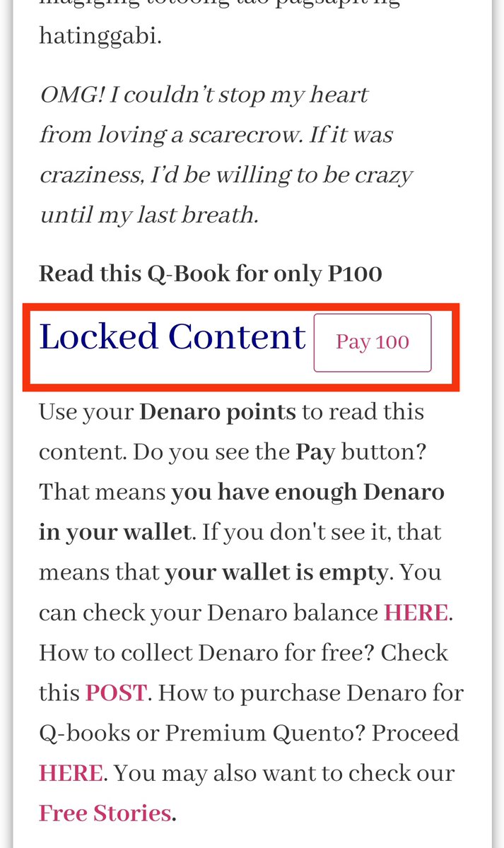 QuattroTagalog's tweet photo. To Q-book buyers, click the Qbook tab and choose the story that you like. Modes of payment are Paypal, G-Pay, banks, My Cred(Denaro), G-cash, etc. If you want to use your denaro, click Pay 100. If you want to pay using G-cash or others, click Add Cart then Proceed to checkout. https://t.co/s3njHItjcv