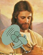 VeryCansado's tweet photo. squidward: I HATE MY LIFE I'M GONNA KILL MYSELF

*jesus christ appears* 

squidward: J...J.. JE.. Jesus Christ?!

jesus christ: don't kill yourself, Squidward... https://t.co/NpWfB03SUz