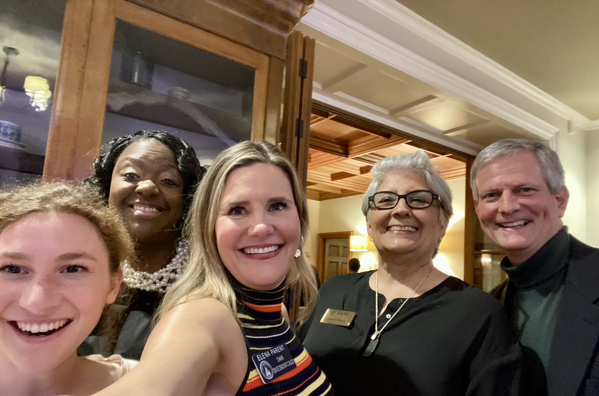 elenaparent's tweet photo. Thank you to University President @gregfenves and his wife Carmel and @EmoryUniversity for hosting a legislative dinner tonight at the beautiful residence. What a treat! And congratulations to my former aide Emlyn Langlieb, now working at Emory government affairs! #gapol https://t.co/VHJ9X3avsR