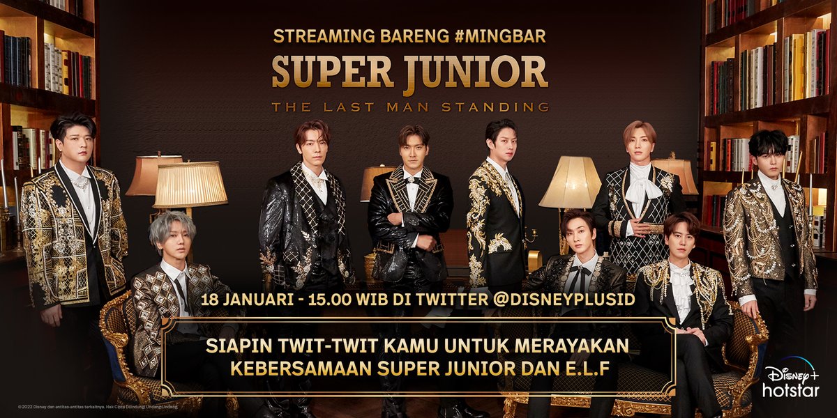 Siapin jari kamu untuk twit #Mingbar #SuperJunior #THELASTMANSTANDING, pukul 15.00 di akun Twitter <a href="/DisneyPlusID/">Disney+ Indonesia</a>! 

#DisneyPlusHotstarID