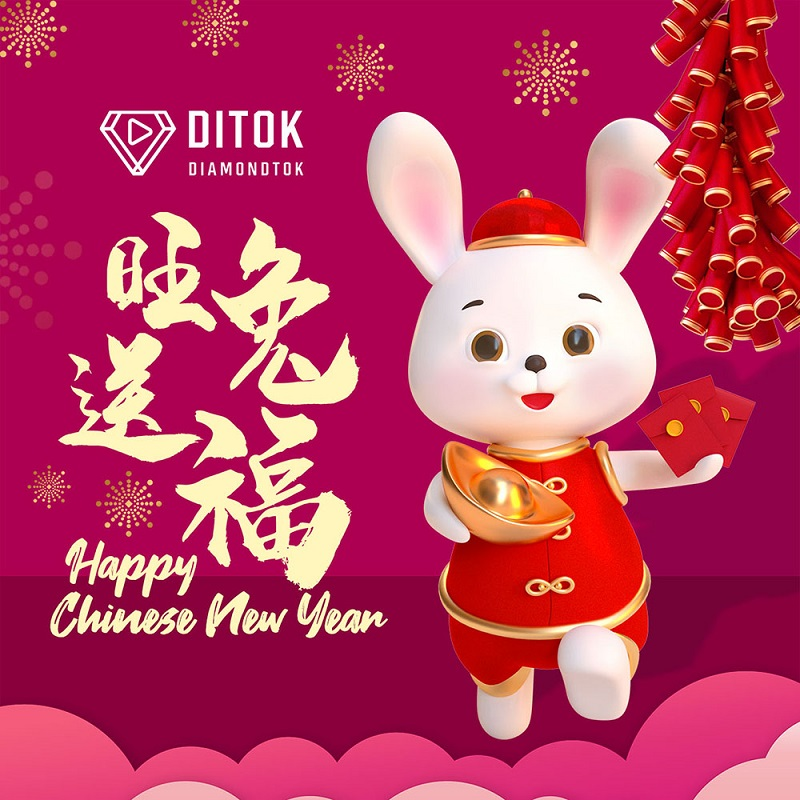 DiamondDitok's tweet photo. GONG XI FA CAI 🧧
May the Year of 🐰 brings you happiness, peace and prosperity.
Wishing from #DiamondTok
#Ditok
#cny2023
#YearOfRabbit
#gongxifacai https://t.co/CCCEu9f0JM