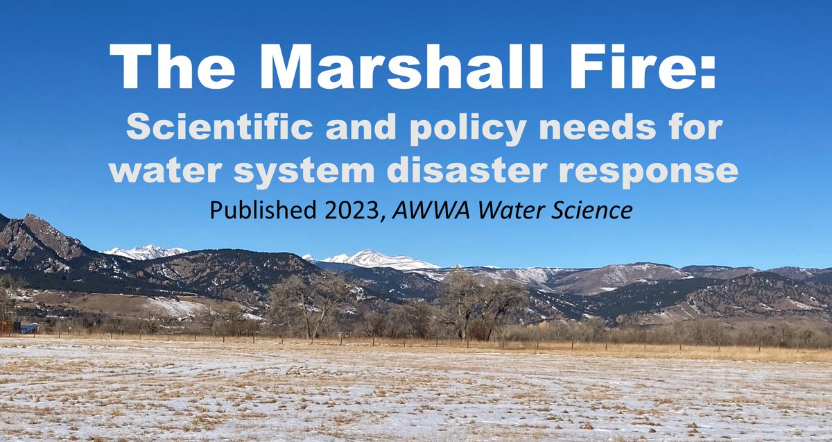 TheWheltonGroup's tweet photo. 🚨NEW STUDY OUT🚨
Our team helped respond to @Colorado's costliest, most destructive #wildfire in history.
This was a remarkable and uplifting experience thanks to many people.
Published in @awwa Water Science.
Freely available!
Access here: https://t.co/pQ94872bcM
1/ https://t.co/ZTr5zT1H5r