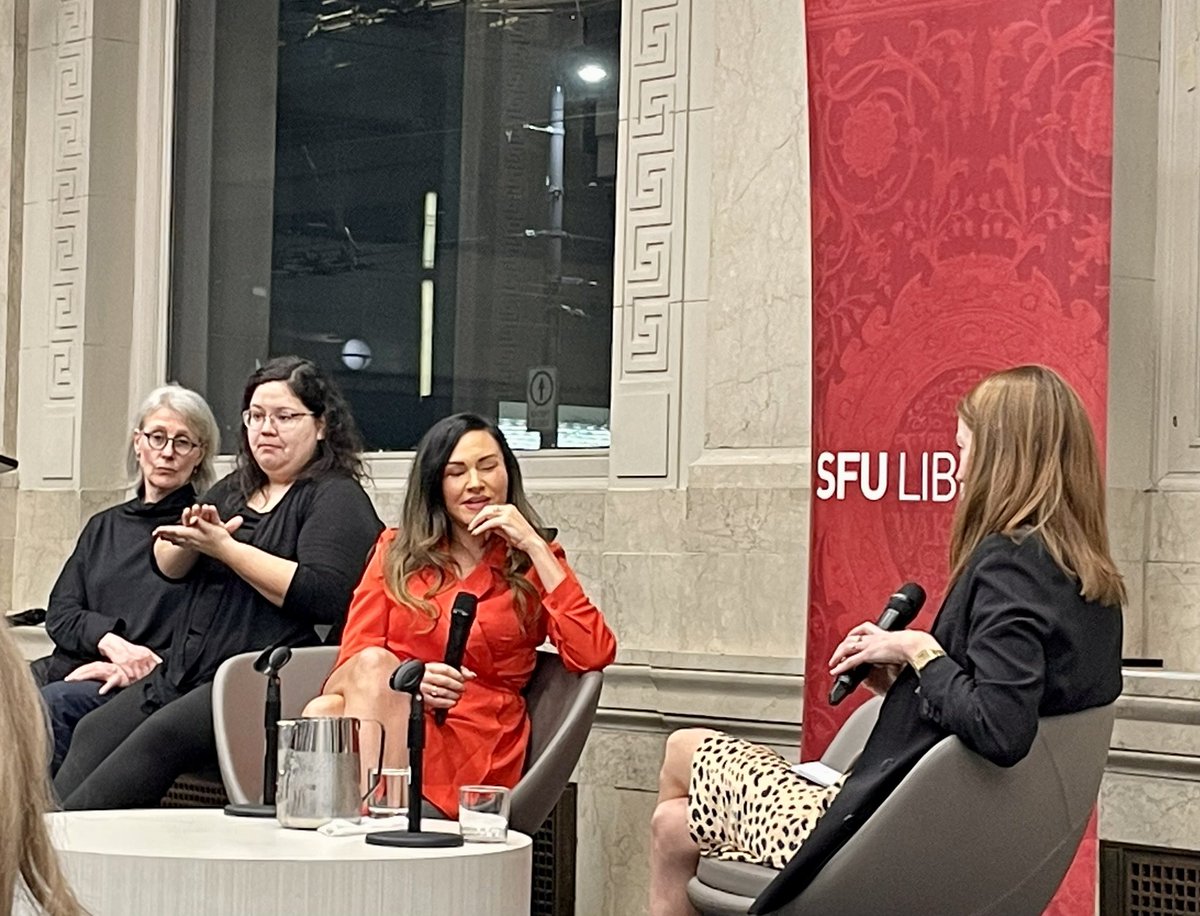 cathyalmost's tweet photo. Angela Sterritt at SFU Writer in Residence #reconciliation #Indigenouswaysofbeingandknowing Great job interviewing Michelle Cyca! https://t.co/URS8DA5gMO