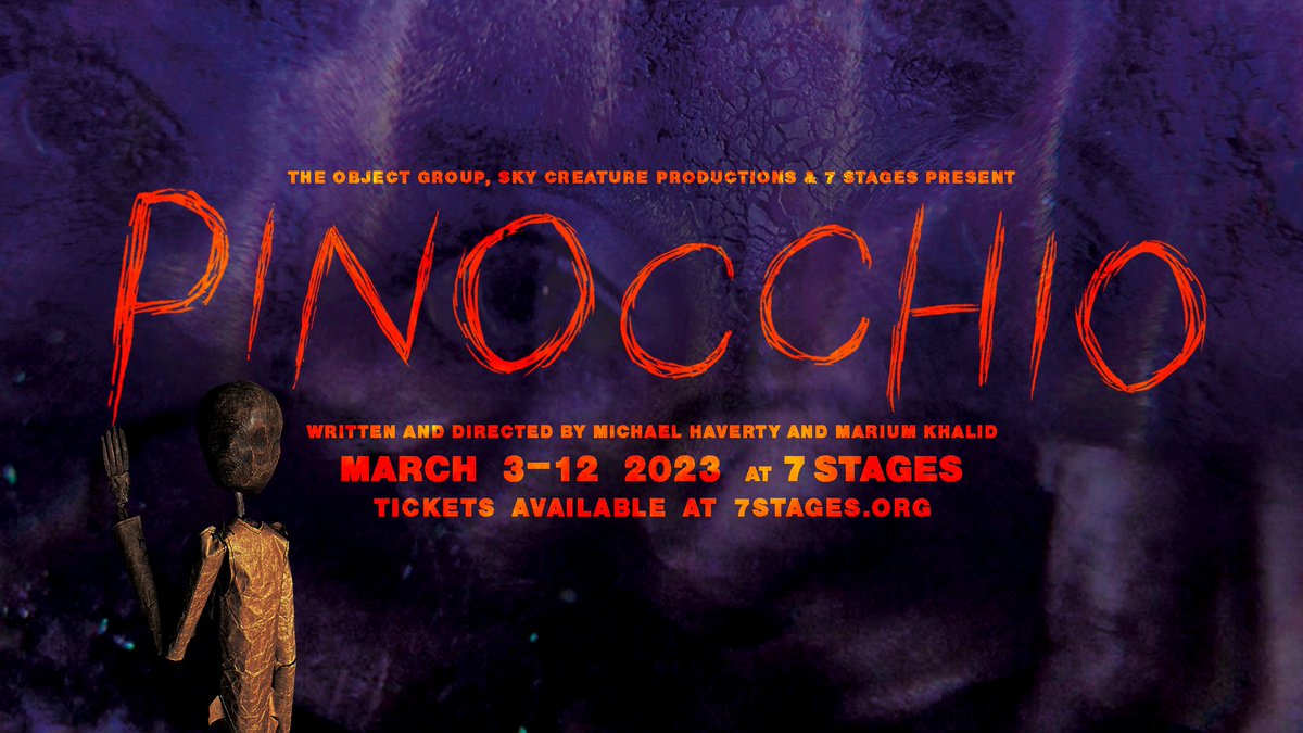 We are so excited to announce an immersive Pinocchio experience coming to 7 Stages March 3-12! This re-telling of the classic story is brought to life for adult audiences with puppetry, dance, video projections, and sensory experiences. Tix are available now on our site!